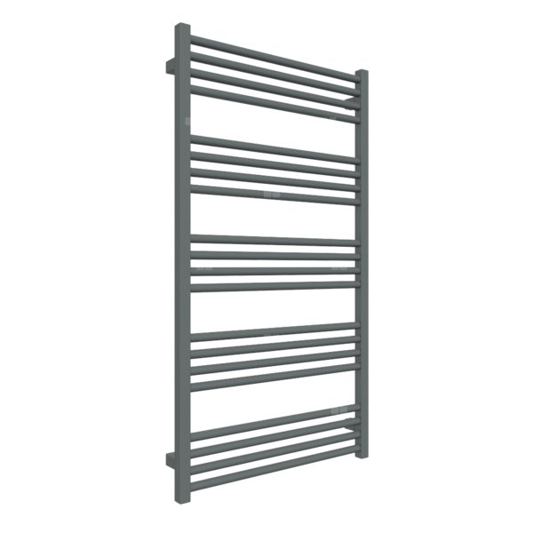 Grzejnik elektryczny TERMA FIONA 600 x 1140 mm, kolor metaliczny szary, moc 600 W, podłączenie E8, kabel prosty bez wtyczki z maskownicą