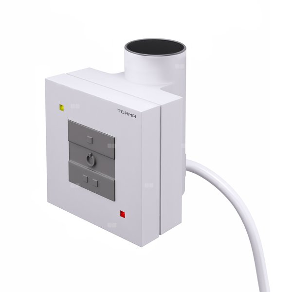 Sterownik TERMA KTX 1, 800W Tuba, RAL 9016, przyłącze MS z maskownicą 35mm [logo Terma, instr. TERMA]