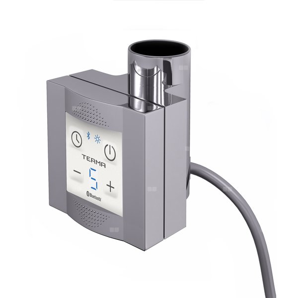 Sterownik TERMA KTX 4 Blue Karton, Chrom CRO, kabel spiralny z wtyczką [srebrzysty, 2,5m, logo Terma, instr. TERMA]