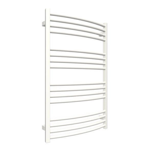 Grzejnik elektryczny TERMA LENA 600 x 900 mm, kolor biały drogowy RAL9016, moc 400 W, podłączenie E8, kabel spiralny z wtyczką