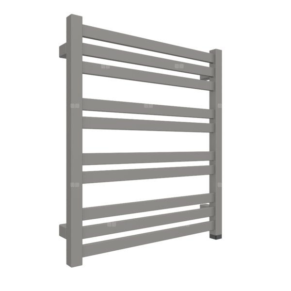 Grzejnik elektryczny TERMA MARLIN ONE 530 x 600 mm, kolor grafit, moc 300 W, podłączenie E1, kabel spiralny z wtyczką 2,5m srebrzysty