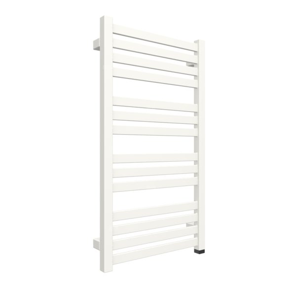 Grzejnik elektryczny TERMA MARLIN ONE 430 x 780 mm, kolor biały drogowy RAL9016, moc 300 W, podłączenie E1, kabel spiralny z wtyczką 2,5m biały