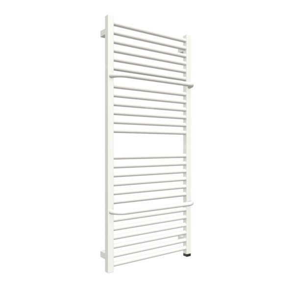 Grzejnik elektryczny TERMA LIMA ONE 500 x 1140 mm, kolor biały drogowy RAL9016, moc 600 W, podłączenie E8, kabel prosty z wtyczką 1,5m biały