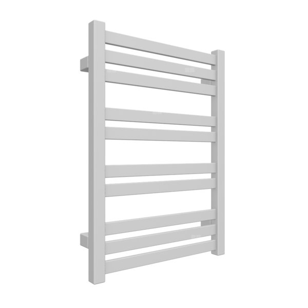 Grzejnik elektryczny TERMA MARLIN 430 x 600 mm, kolor srebrny mat, moc 300 W, podłączenie E1, kabel prosty z wtyczką