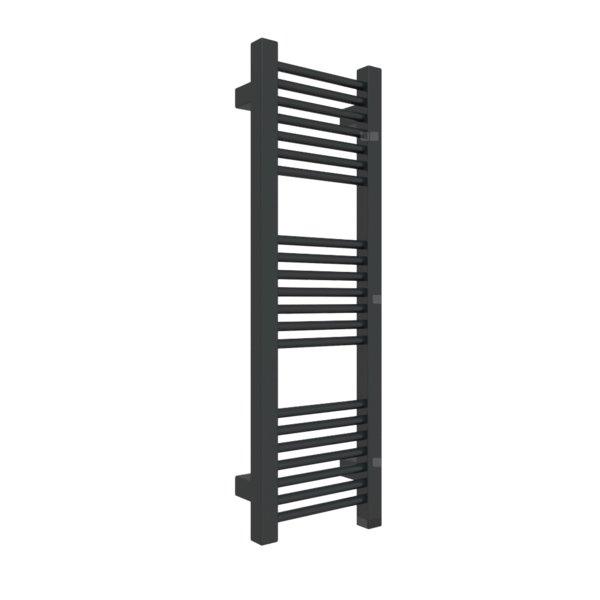 Grzejnik elektryczny TERMA MIKE ONE 230 x 710 mm, kolor czarny jak kruk RAL9005, moc 200 W, podłączenie E8, kabel prosty bez wtyczki 1,5m