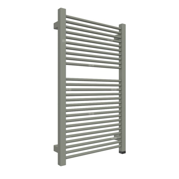 Grzejnik elektryczny TERMA MIKE ONE 430 x 735 mm, kolor szary cementowy RAL7033, moc 400 W, podłączenie E1, kabel prosty bez wtyczki 1,5m srebrzysty