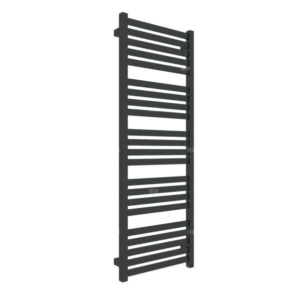 Grzejnik elektryczny TERMA MARLIN ONE 430 x 1185 mm, kolor czarny jak kruk RAL9005, moc 400 W, podłączenie E8, kabel prosty z wtyczką 1,5m