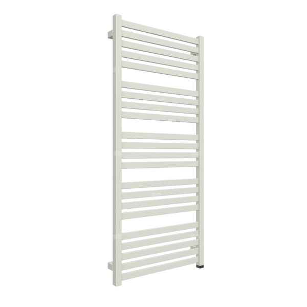 Grzejnik elektryczny TERMA MARLIN ONE 530 x 1185 mm, kolor biało-szary RAL9002, moc 600 W, podłączenie E8, kabel spiralny z wtyczka 2,5m srebrzysty