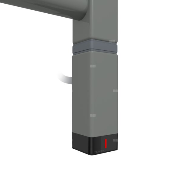 Grzałka TERMA One K30x30, 600W Tuba, Modern Grey, kabel prosty z wtyczką [srebrzysty, 1,5m, logo Terma, instr. TERMA]