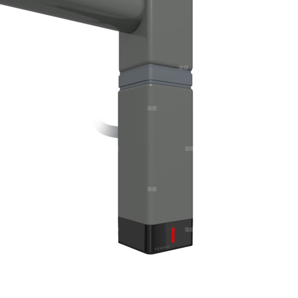 Grzałka TERMA One K30x30, 600W Tuba, Sparkling Grey, kabel spiralny z wtyczką [srebrzysty, 2,5m, logo Terma, instr. TERMA]