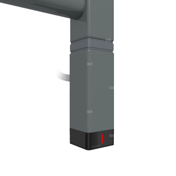 Grzałka TERMA One K30x30, 800W Tuba, Metallic Grey, kabel prosty bez wtyczki [czarny, 1,5m, logo Terma, instr. TERMA]