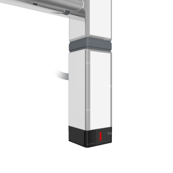Grzałka TERMA One K30x30, 400W Tuba, Chrom CRO, kabel prosty z wtyczką [srebrzysty, 1,5m, logo Ter