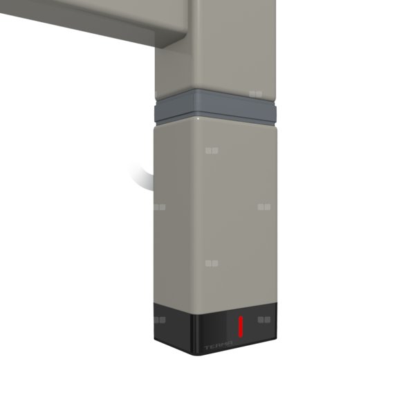 Grzałka TERMA One P30x40, 600W Tuba, Metallic Stone, kabel spiralny z wtyczką [srebrzysty, 2,5m, logo Terma, instr. TERMA]