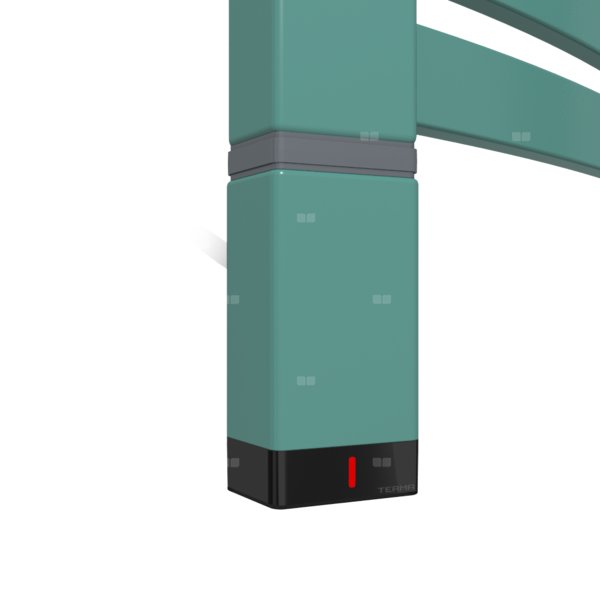 Grzałka TERMA One T36x40 Lewy, 400W Tuba, RAL 6033, kabel prosty z wtyczką [srebrzysty, 1,5m, logo Terma, instr. TERMA]