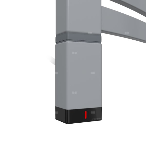 Grzałka TERMA One T36x40 Lewy, 800W Tuba, RAL 7045, kabel prosty bez wtyczki [srebrzysty, 1,5m, logo Terma, instr. TERMA]