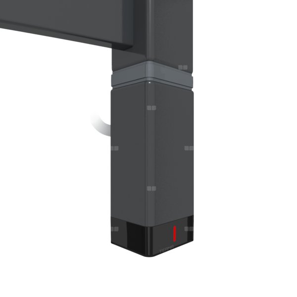 Grzałka TERMA One T36x40 Prawy, 800W Tuba, Metallic Black, kabel spiralny z wtyczką [czarny, 2,5m, logo Terma, instr. TERMA]