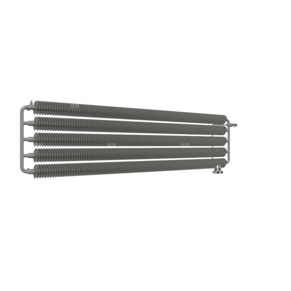 Grzejnik drabinkowy TERMA Ribbon HWS, podłączenie YL, wym. 490 x 1940 mm, kolor grafit, moc 1673W