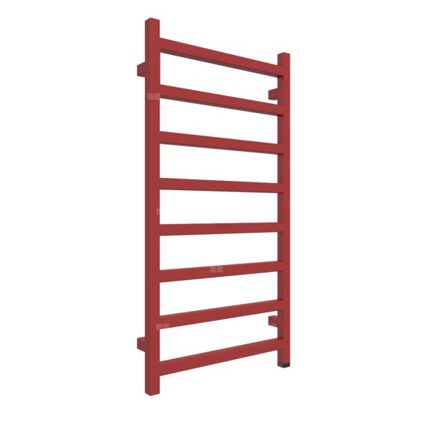 Grzejnik elektryczny TERMA SIMPLE ONE 500 x 960 mm, kolor czerwony sygnałowy RAL3001, moc 400 W, podłączenie E8, kabel prosty bez wtyczki 1,5m srebrzysty