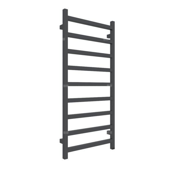 Grzejnik elektryczny TERMA SIMPLE ONE 500 x 1080 mm, kolor szary czarny RAL7021, moc 400 W, podłączenie E1, kabel prosty bez wtyczki 1,5m czarny