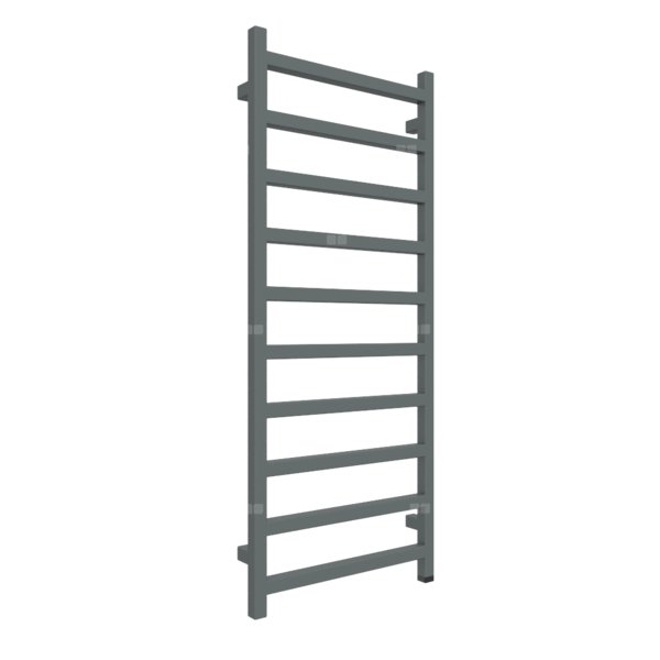 Grzejnik elektryczny TERMA SIMPLE ONE 500 x 1200 mm, kolor szary bazaltowy RAL7012, moc 400 W, podłączenie E8, kabel spiralny z wtyczką 2,5m srebrzysty