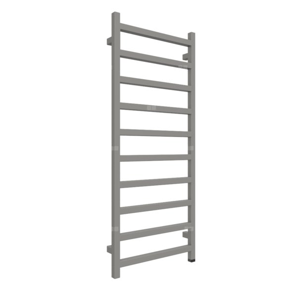 Grzejnik elektryczny TERMA SIMPLE ONE 500 x 1200 mm, kolor ciemne aluminium RAL9007, moc 400 W, podłączenie E1, kabel prosty bez wtyczki 1,5m srebrzysty