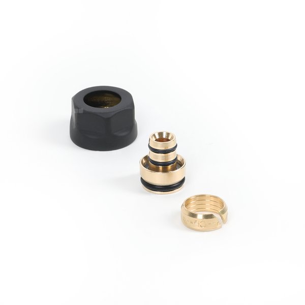 Adapter na alupex CYLINDER, GW 3/4"-fi16x2, Czarny mat (A58702E9005mat)