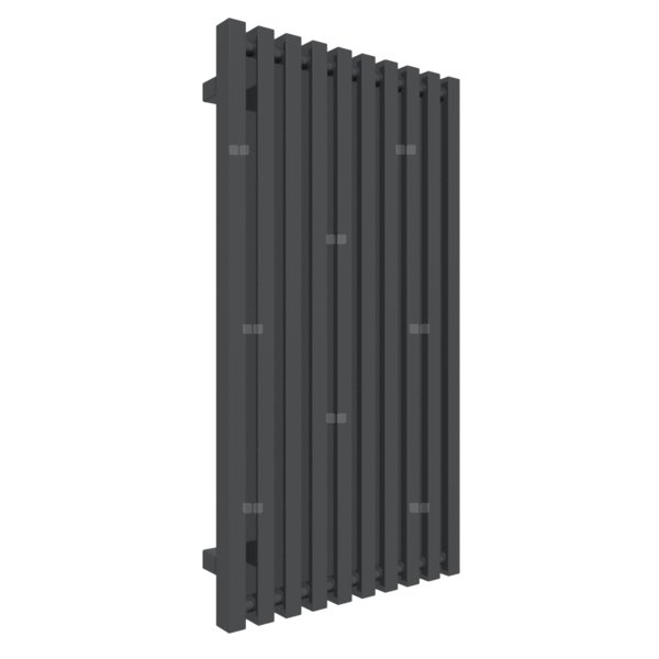 Grzejnik elektryczny TERMA TRIGA E 480 x 900 mm, kolor metaliczny czarny, moc 600 W, podłączenie E1, kabel spiralny z wtyczką czarny