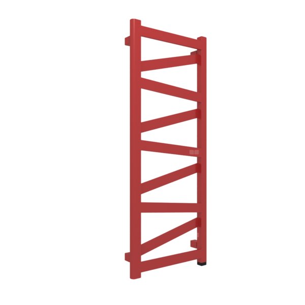 Grzejnik elektryczny TERMA VIPERA ONE 400 x 990 mm, kolor czerwony sygnałowy RAL3001, moc 300 W, podłączenie E8, kabel prosty bez wtyczki 1,5m biały