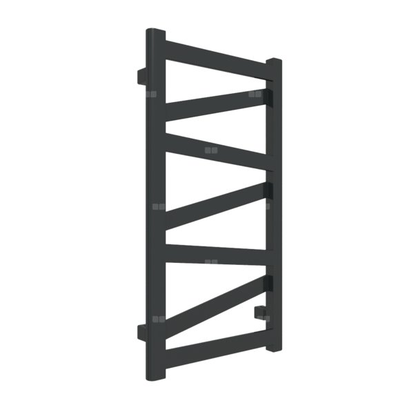 Grzejnik elektryczny TERMA VIPERA 400 x 750 mm, kolor czarny jak kruk soft RAL9005, moc 200 W, podłączenie E8, kabel spiralny z wtyczką czarny