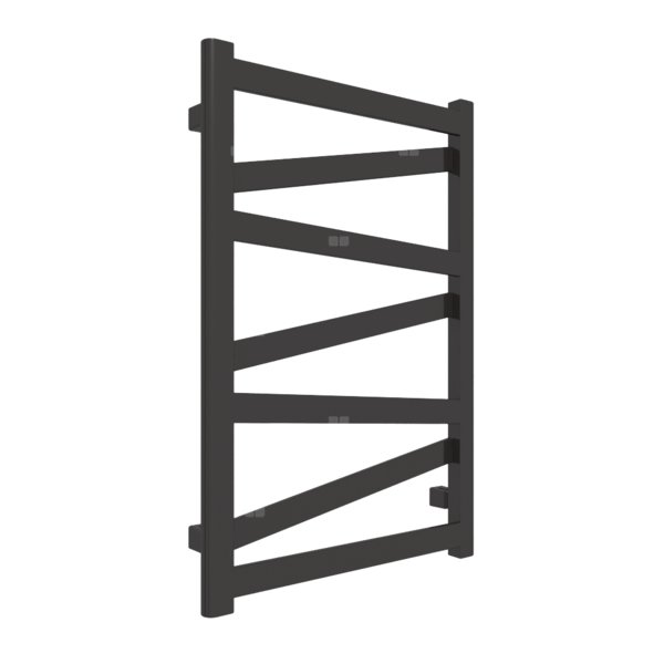 Grzejnik elektryczny TERMA VIPERA 500 x 750 mm, kolor heban, moc 300 W, podłączenie E8, kabel prosty bez wtyczki z maskownicą czarny