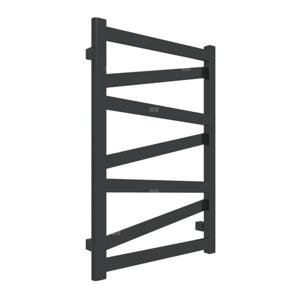 Grzejnik elektryczny TERMA VIPERA 500 x 750 mm, kolor czarny jak kruk RAL9005, moc 300 W, podłączenie E8, kabel spiralny z wtyczką