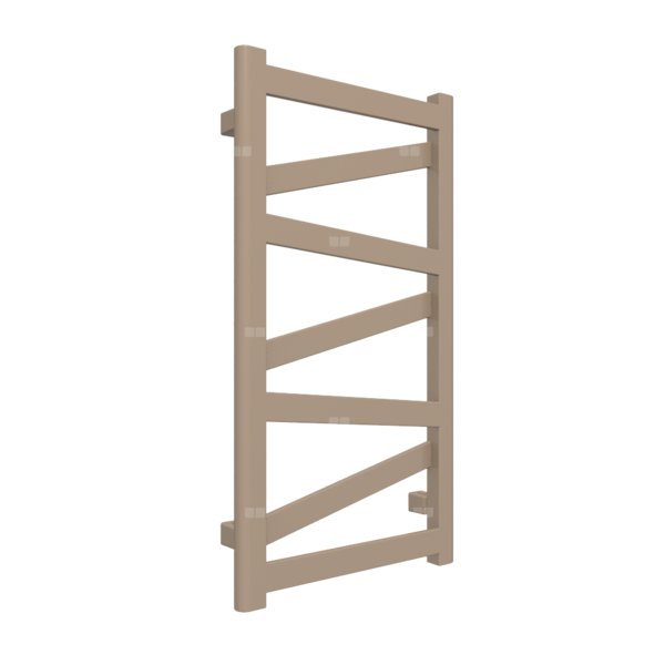 Grzejnik elektryczny TERMA VIPERA 400 x 750 mm, kolor jasna Cu, moc 200 W, podłączenie E1, kabel spiralny z wtyczką czarny