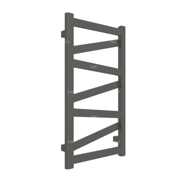 Grzejnik elektryczny TERMA VIPERA 400 x 750 mm, kolor brąz anodowy, moc 200 W, podłączenie E8, kabel prosty bez wtyczki z maskownicą