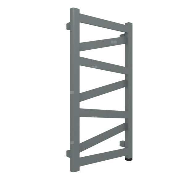 Grzejnik elektryczny TERMA VIPERA ONE 400 x 750 mm, kolor metaliczny szary, moc 200 W, podłączenie E1, kabel spiralny z wtyczką 2,5m czarny