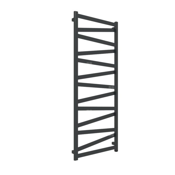 Grzejnik elektryczny TERMA VIPERA ONE 600 x 1470 mm, kolor czarny jak kruk RAL9005, moc 600 W, podłączenie E1, kabel prosty bez wtyczki