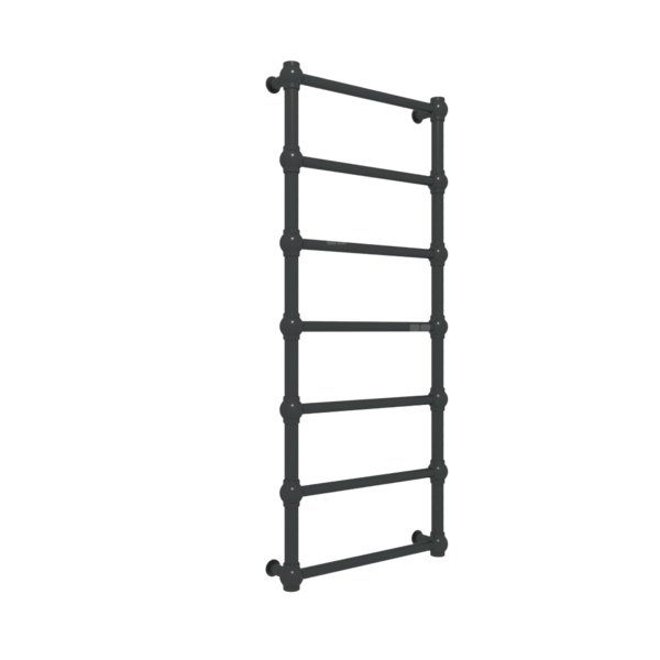 Grzejnik elektryczny TERMA RETRO 504 x 1170 mm, kolor czarny głęboki mat RAL9005, moc 300 W, podłączenie E1, kabel prosty bez wtyczki z maskownicą