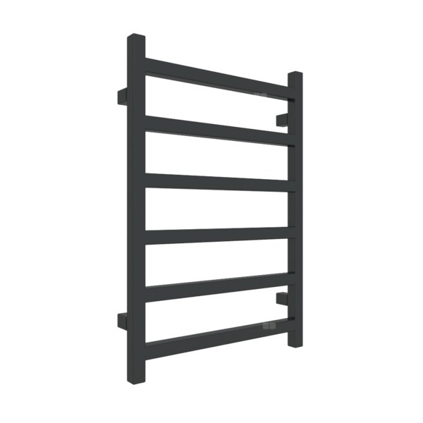 Grzejnik elektryczny TERMA SIMPLE 500 x 720 mm, kolor czarny głęboki mat RAL9005, moc 300 W, podłączenie E1, kabel prosty bez wtyczki z maskownicą