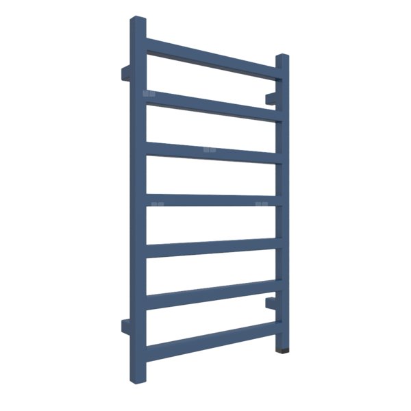 Grzejnik elektryczny TERMA SIMPLE ONE 500 x 840 mm, kolor niebieski wrzosowy RAL5000, moc 300 W, podłączenie E8, kabel prosty z wtyczką 1,5m biały