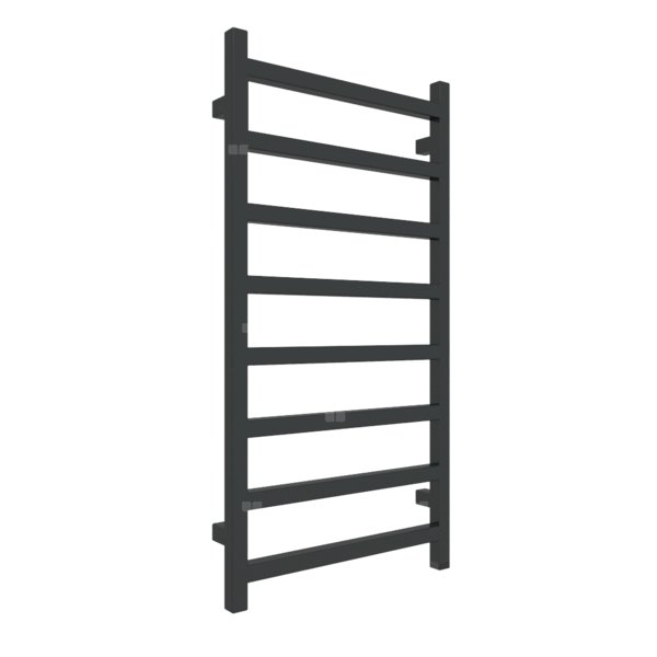 Grzejnik elektryczny TERMA SIMPLE ONE 500 x 960 mm, kolor czarny jak kruk RAL9005, moc 400 W, podłączenie E1, kabel spiralny z wtyczką 2,5m