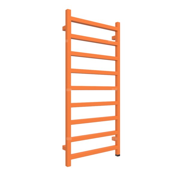 Grzejnik elektryczny TERMA SIMPLE ONE 500 x 1080 mm, kolor pomarańczowy średni RAL2003, moc 400 W, podłączenie E1, kabel prosty bez wtyczki 1,5m srebrzysty