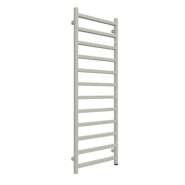 Grzejnik elektryczny TERMA SIMPLE ONE 500 x 1440 mm, kolor szary jedwabisty RAL7044, moc 600 W, podłączenie E1, kabel spiralny z wtyczką 2,5m biały