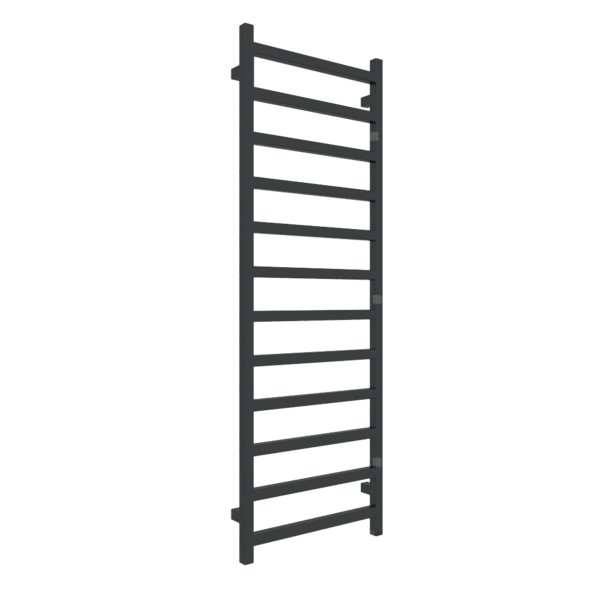 Grzejnik elektryczny TERMA SIMPLE ONE 500 x 1440 mm, kolor czarny jak kruk RAL9005, moc 600 W, podłączenie E1, kabel prosty z wtyczką 1,5m