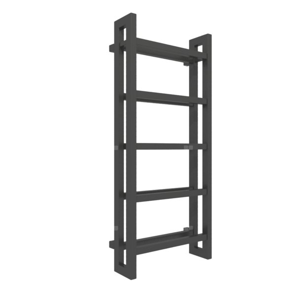 Grzejnik elektryczny TERMA STAND E 500 x 1150 mm, kolor czarny drogowy RAL9017, moc 600 W, podłączenie E8, kabel spiralny z wtyczką