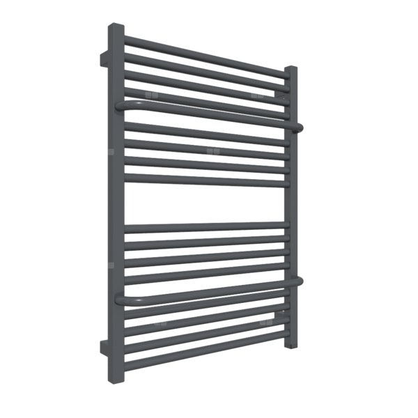 Grzejnik elektryczny TERMA LIMA ONE 600 x 820 mm, kolor czarny anodowy, moc 400 W, podłączenie E8, kabel prosty z wtyczką 1,5m czarny