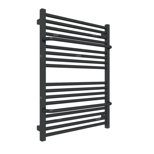 Grzejnik elektryczny TERMA LIMA ONE 600 x 820 mm, kolor czarny jak kruk RAL9005, moc 400 W, podłączenie E1, kabel prosty bez wtyczki 1,5m