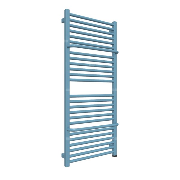 Grzejnik elektryczny TERMA LIMA ONE 500 x 1140 mm, kolor niebieski pastelowy RAL5024, moc 600 W, podłączenie E1, kabel prosty bez wtyczki 1,5m srebrzysty