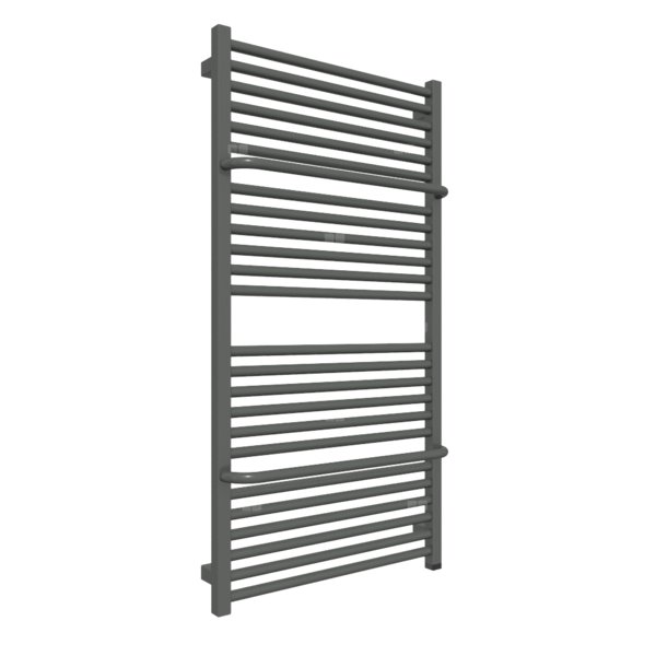 Grzejnik elektryczny TERMA LIMA ONE 600 x 1140 mm, kolor szary drogowy b RAL7043, moc 800 W, podłączenie E8, kabel prosty bez wtyczki 1,5m srebrzysty