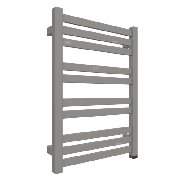 Grzejnik elektryczny TERMA MARLIN ONE 430 x 600 mm, kolor grafit, moc 120 W, podłączenie E8, kabel spiralny z wtyczką 2,5m srebrzysty