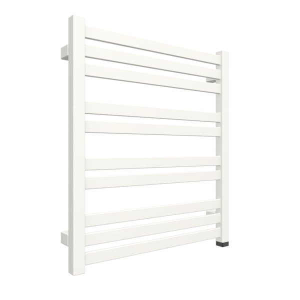 Grzejnik elektryczny TERMA MARLIN ONE 530 x 600 mm, kolor biały drogowy RAL9016, moc 300 W, podłączenie E8, kabel spiralny z wtyczką 2,5m biały