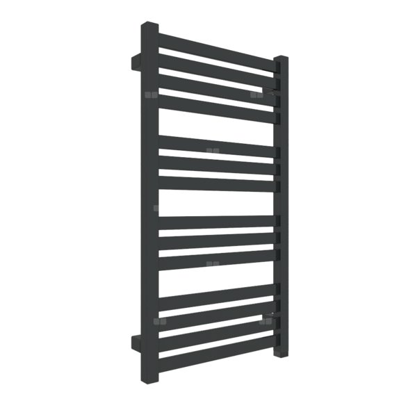 Grzejnik elektryczny TERMA MARLIN ONE 430 x 780 mm, kolor czarny jak kruk RAL9005, moc 300 W, podłączenie E8, kabel prosty bez wtyczki 1,5m